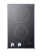 12" Wide 115V 2-Burner Radiant Cooktop