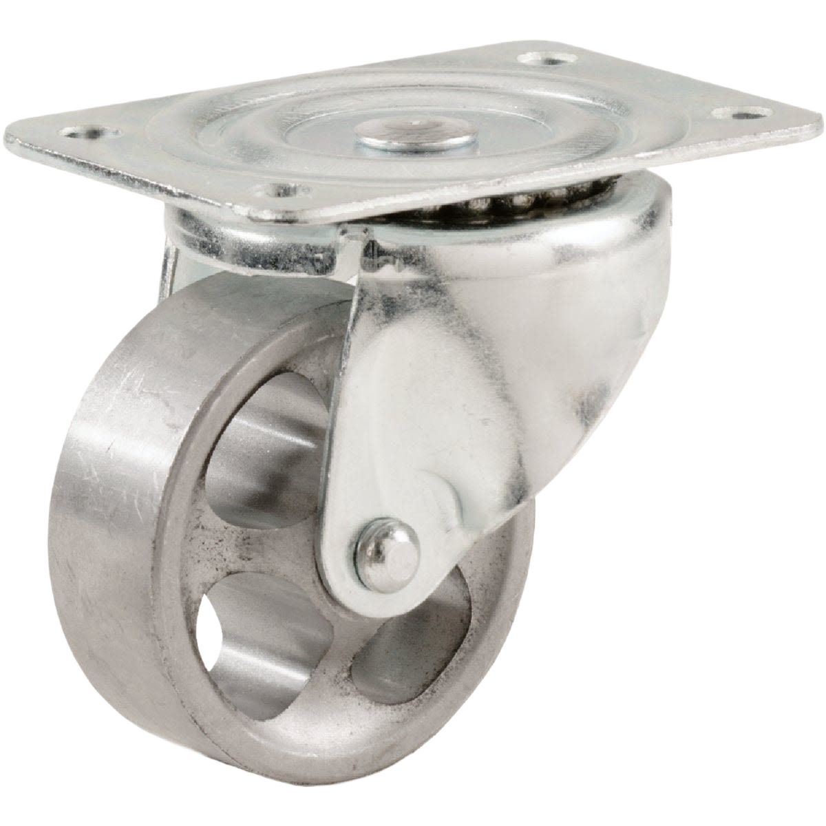 Metal swivel caster wheel with cast-iron construction for cabinet and furniture hardware applications under $50