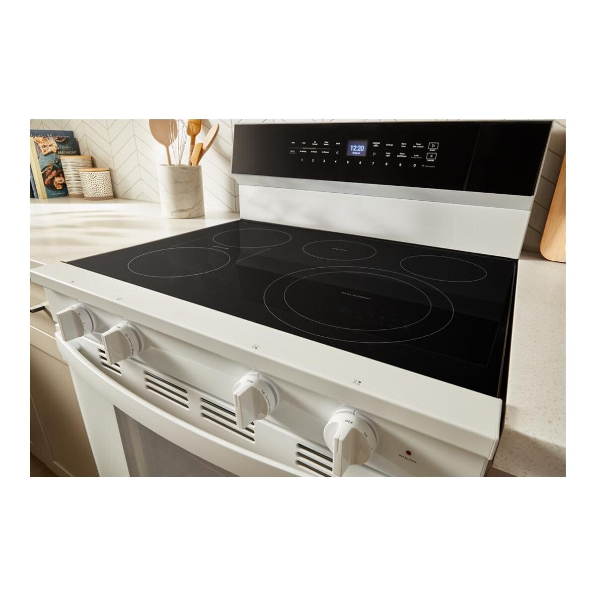 30-inch Electric Smart Range with Advanced Air Cooking Technology and WipeClean™ Coating