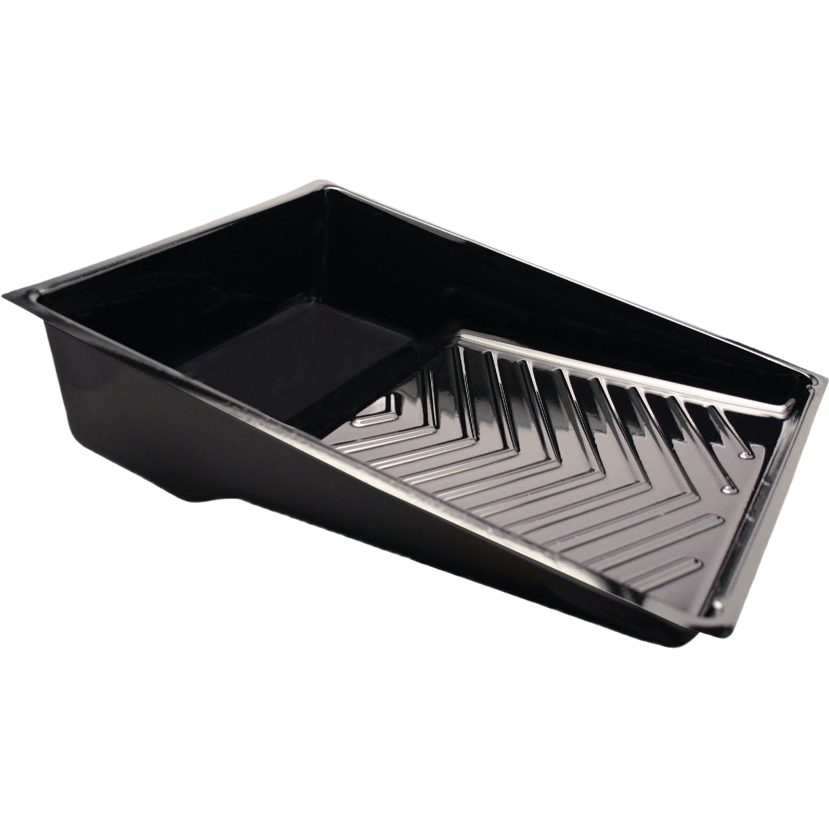 Black deep well paint tray liner with textured surface, designed for use with rollers up to 9 inches, under $50 collection