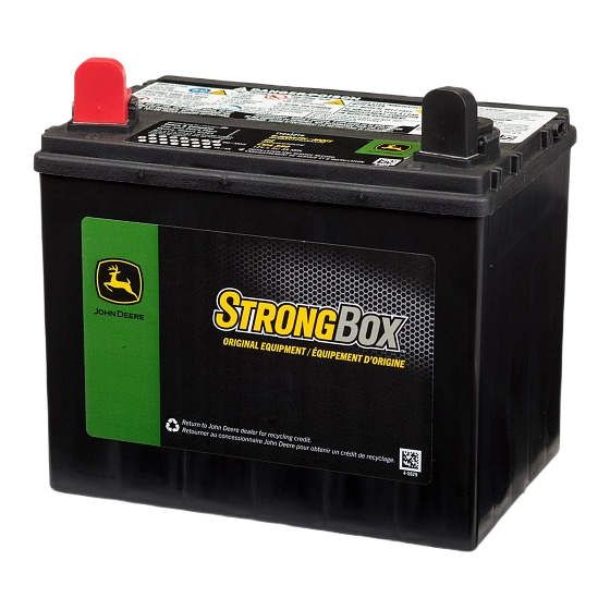 John Deere TY25221B 12 Volt Battery, Wet Charged, 30 Ah, 350 CCA, U1 BCI