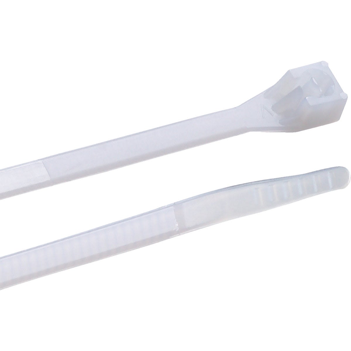 Clear releasable cable tie with extended tab for fast, reusable wire and cable fastening in electrical and home improvement collections under $50