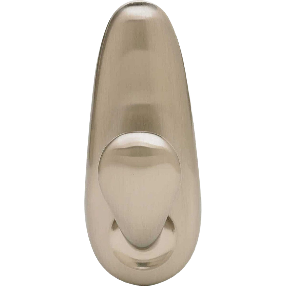 Brushed nickel decorative adhesive hook for organizing and hanging in hardware and fasteners collection under $50