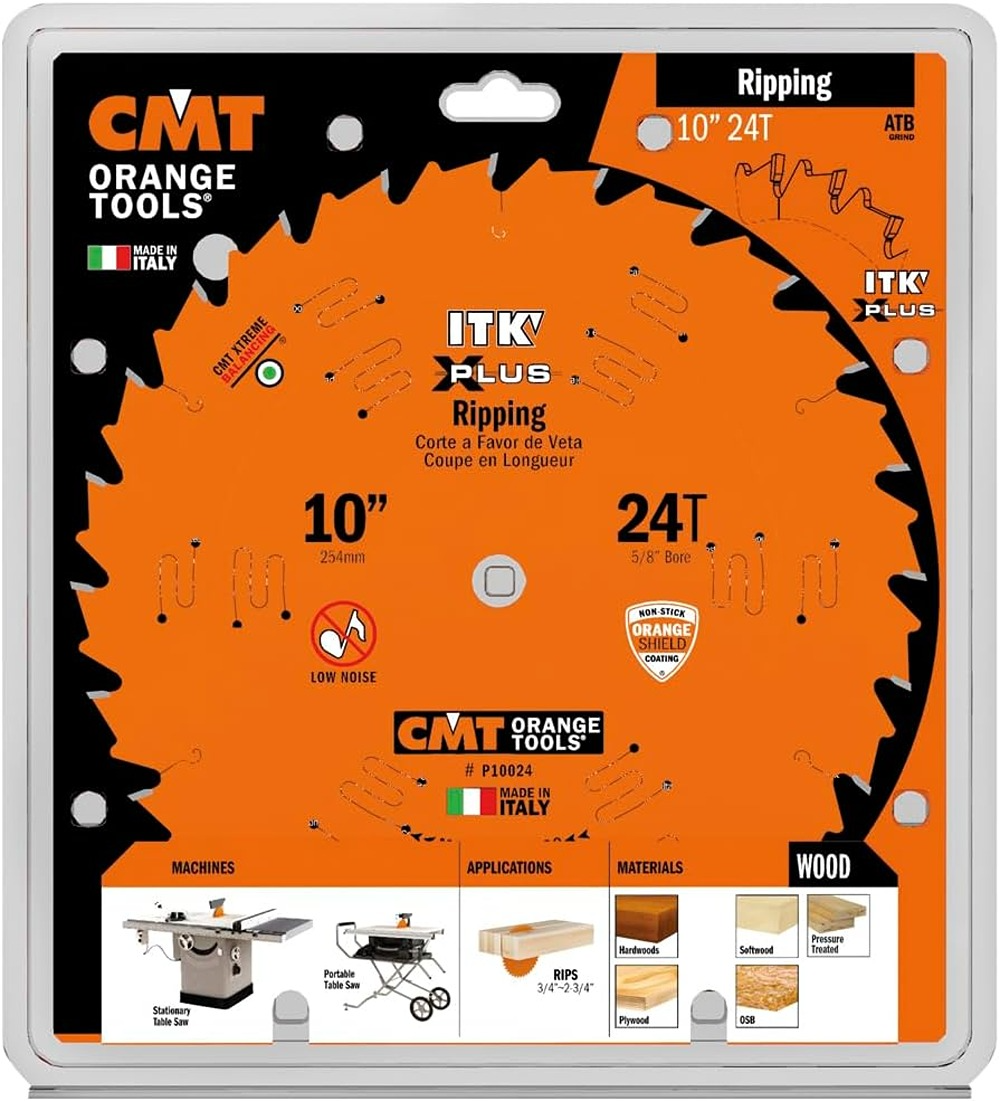 CMT Orange Tools 10" 24T Itk-Xplus® Ripping Saw Blade