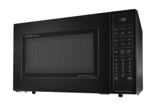 Black 1.5 cu. ft. countertop microwave oven with convection and digital control panel from kitchen appliances collection