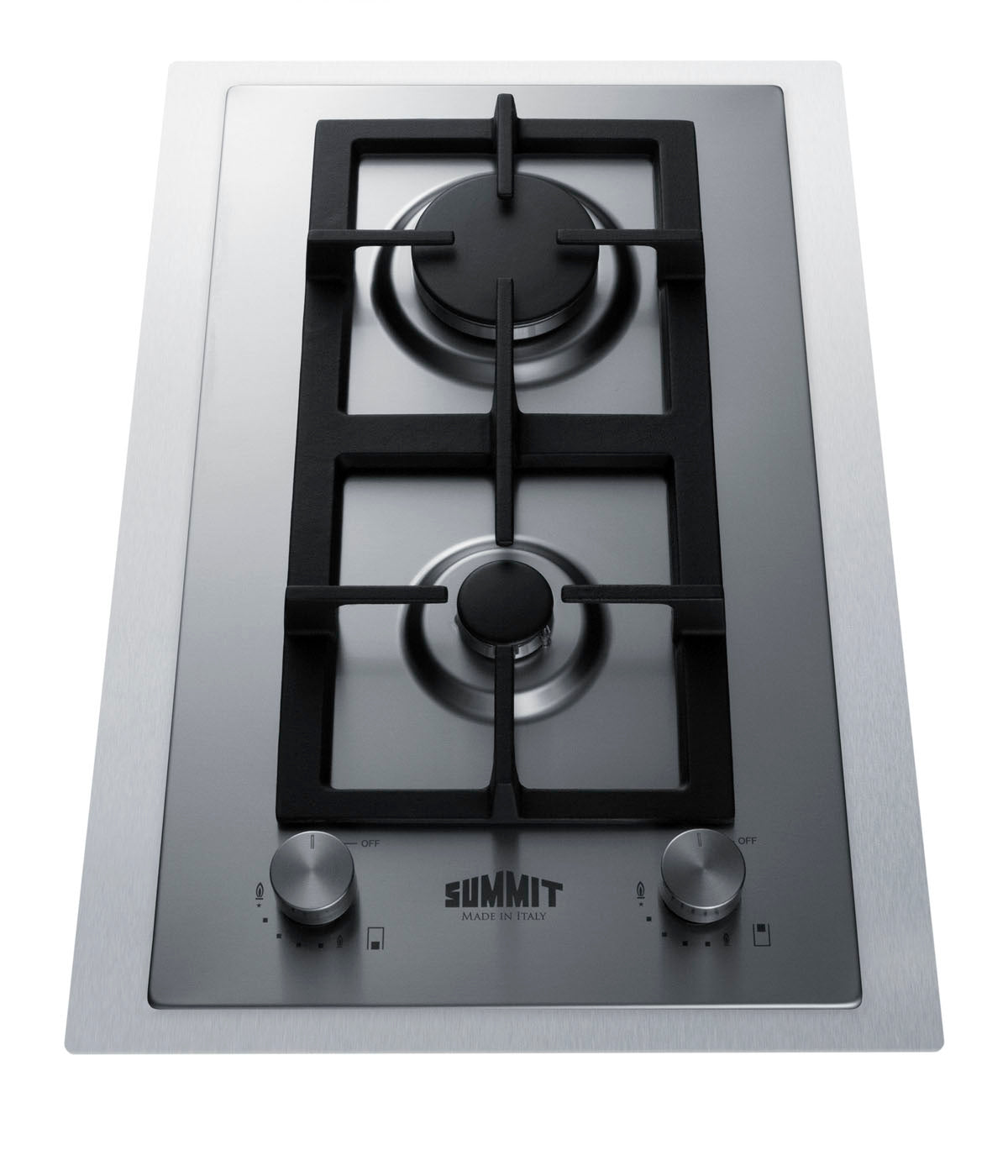 15" Wide 2-Burner Gas Cooktop In Stainless Steel