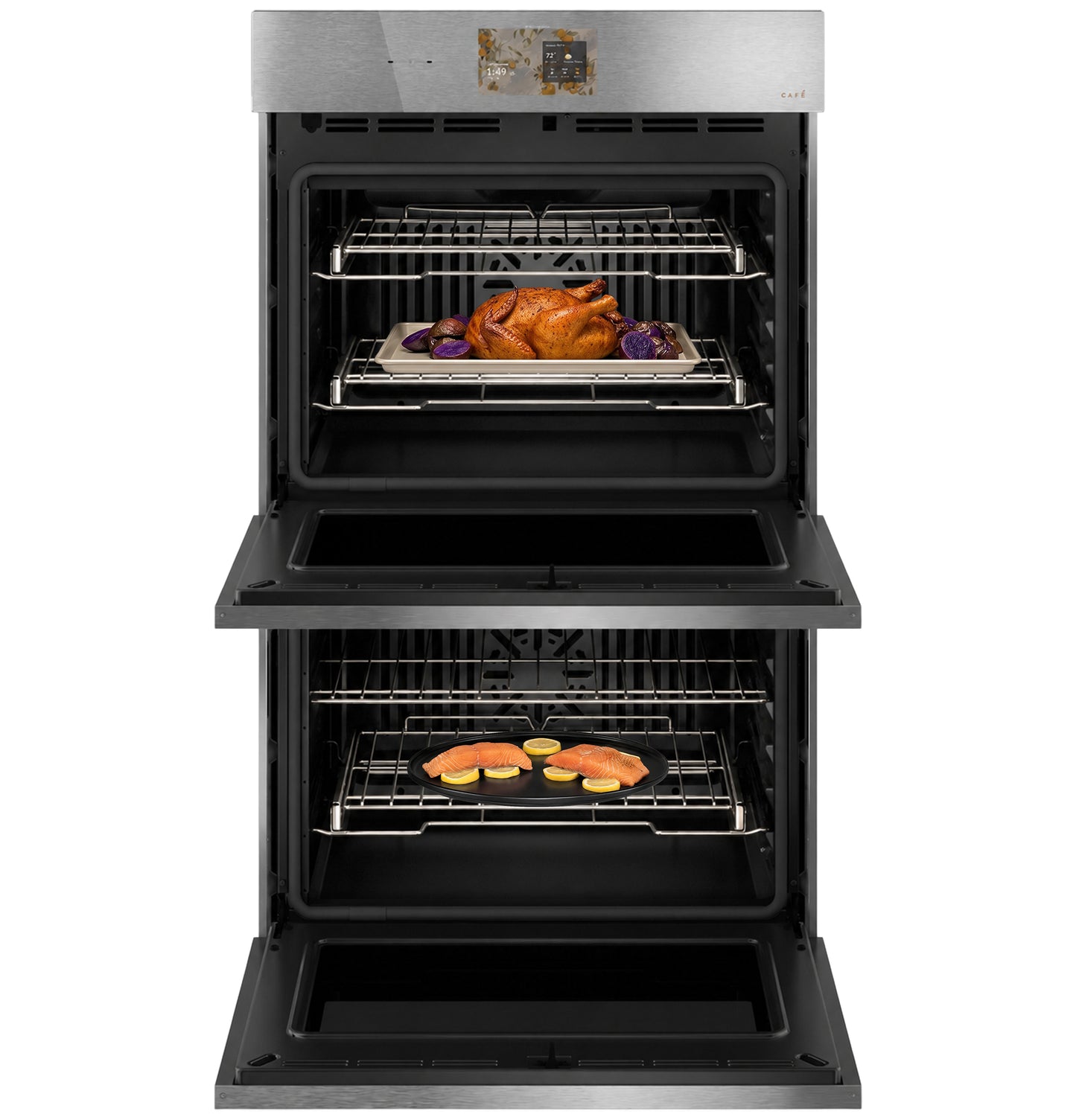 CAFÉ™ 30" Smart Built-In Convection Double Wall Oven in Platinum Glass