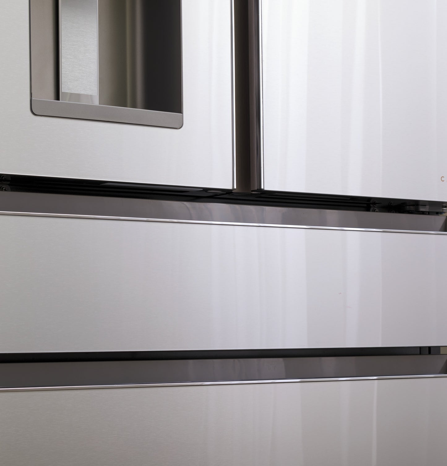 CAFÉ™ ENERGY STAR® 22.3 Cu. Ft. Smart Counter-Depth 4-Door French-Door Refrigerator in Platinum Glass