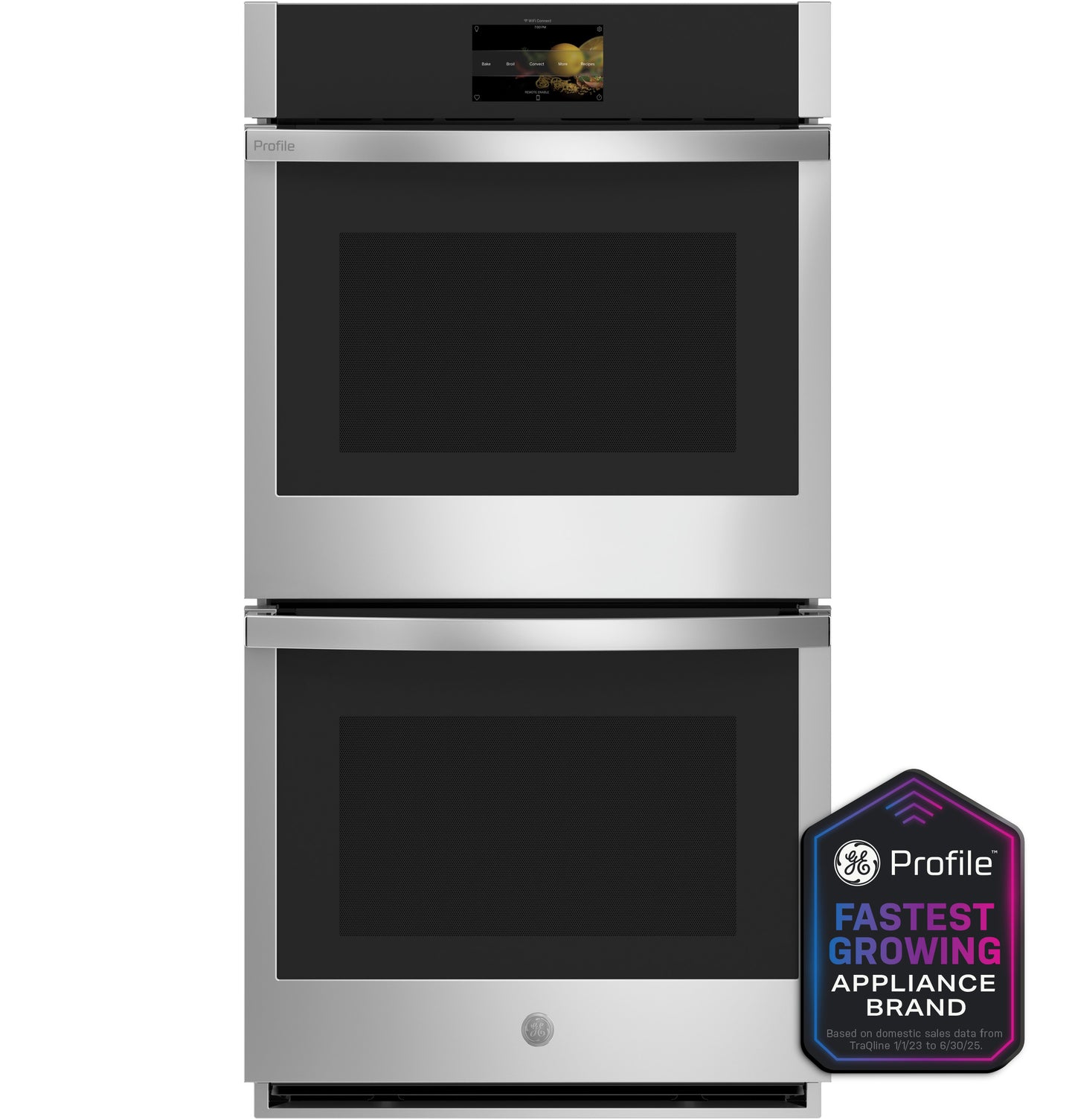 Stainless steel smart built-in double wall oven with touch screen and convection in Kitchen & Appliances collections