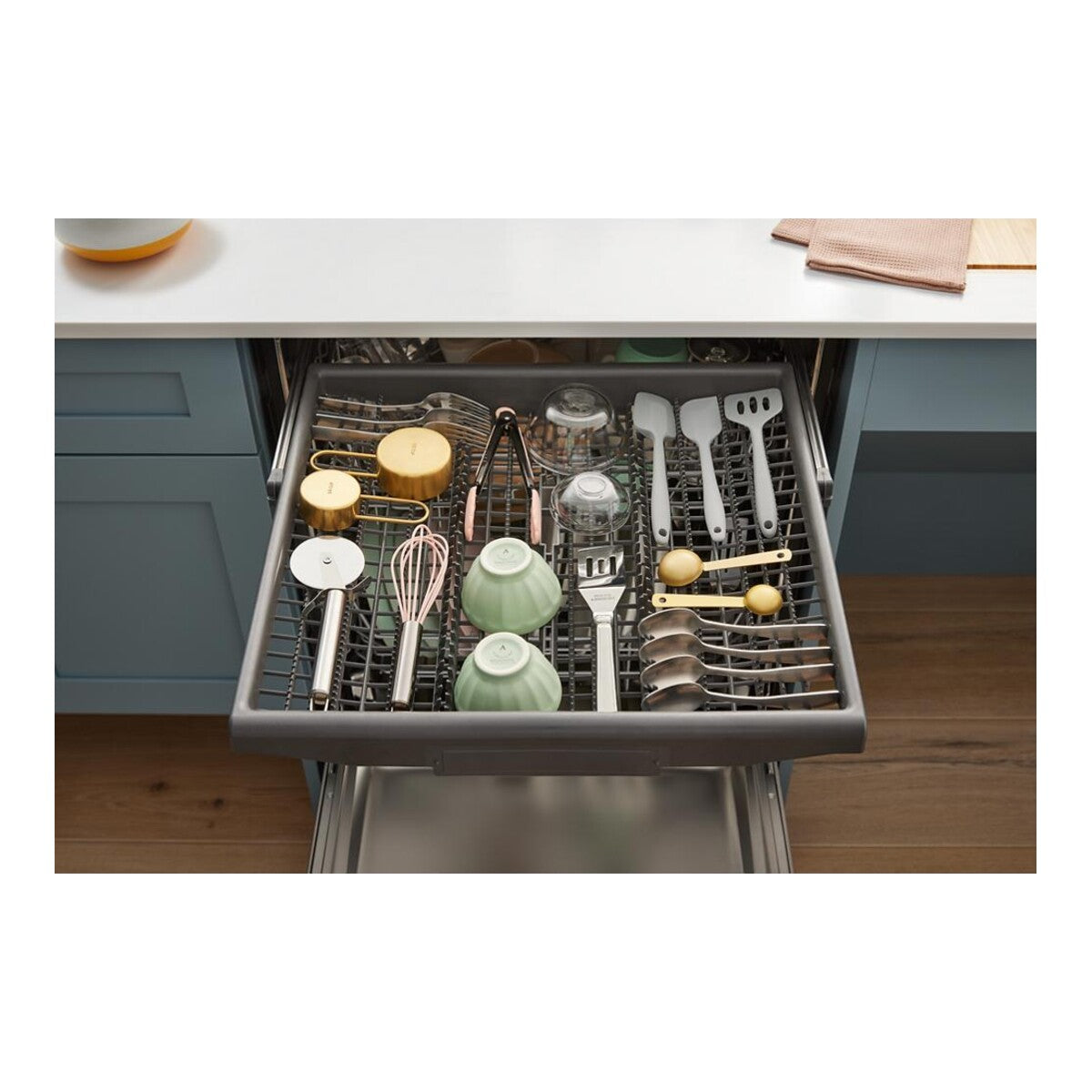 44 dBA ADA Compliant Dishwasher Flush with Cabinets with 3rd Rack