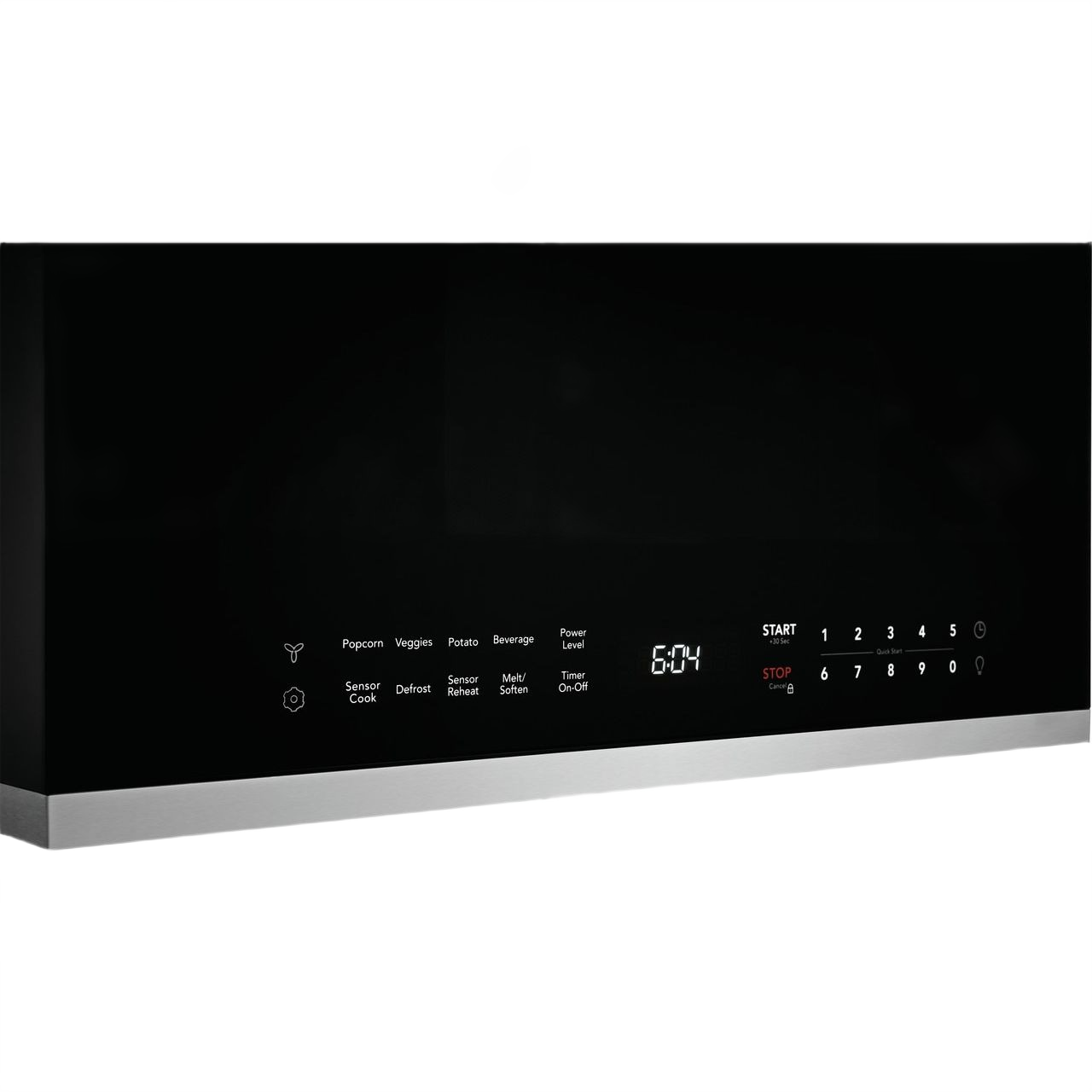 Black over-the-range microwave with digital touch controls and LED clock in Kitchen & Kitchenware and Appliances collections