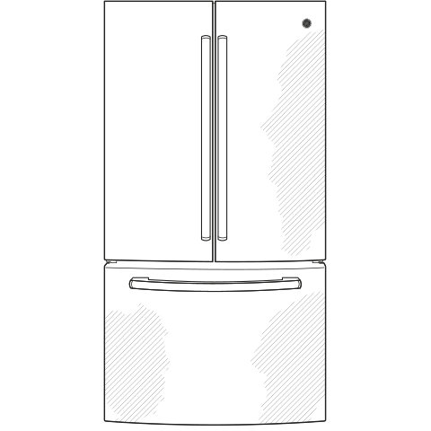 GE® ENERGY STAR® 20.8 Cu. Ft. French-Door Refrigerator