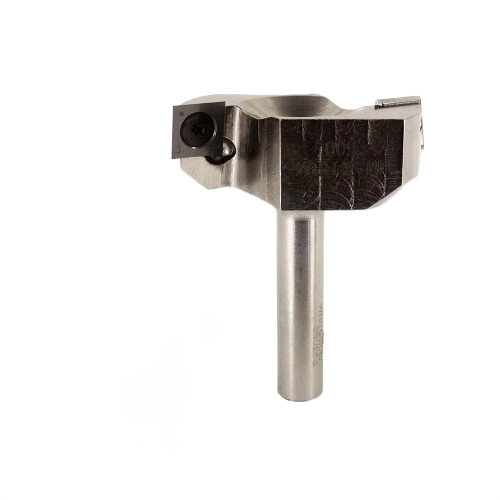 Large two-wing upshear CNC surfacing bit with replaceable carbide tips for woodworking and tool accessories collections