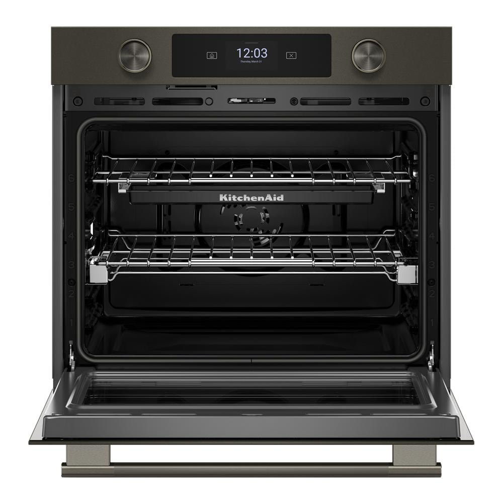 30-inch Smart Electric Single Wall Oven with Intelligent Cooking Camera - Black Ore