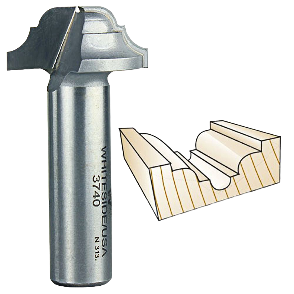 Whiteside router bit for decorative grooving on large wood panels, ideal for tool accessories and power tool collections