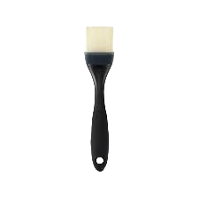 1-inch silicone pastry brush with black ergonomic handle for kitchen utensils and cooking gadgets collections
