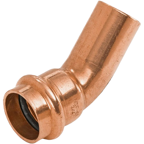 Copper press elbow fitting with EPDM O-ring for plumbing and irrigation in home improvement collections