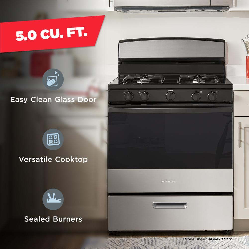 Amana® 30-inch Gas Range with Easy-Clean Glass Door