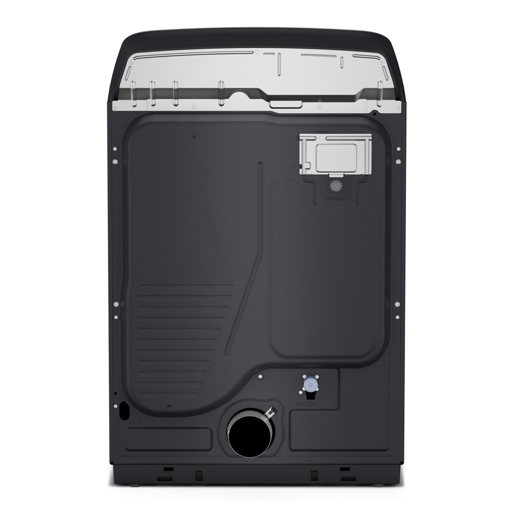 Rear view of black top load electric dryer with ventilation port from Dryers and Electric Dryers collections