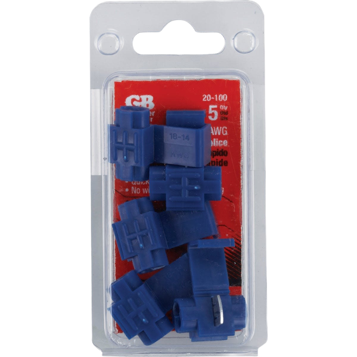 Pack of blue electrical tap splices for wire connections in electrical tools and home improvement under $50 collections
