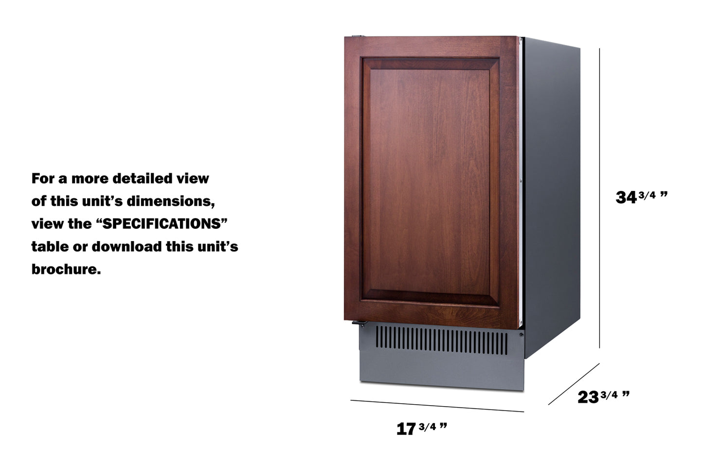 18" Wide Clear Icemaker (Panel Not Included)