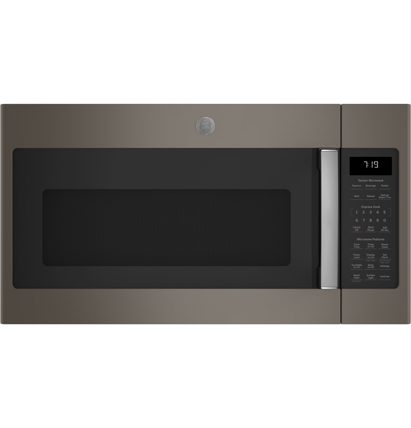 Over-the-range sensor microwave oven with digital control panel and stainless steel handle for kitchen appliances collection