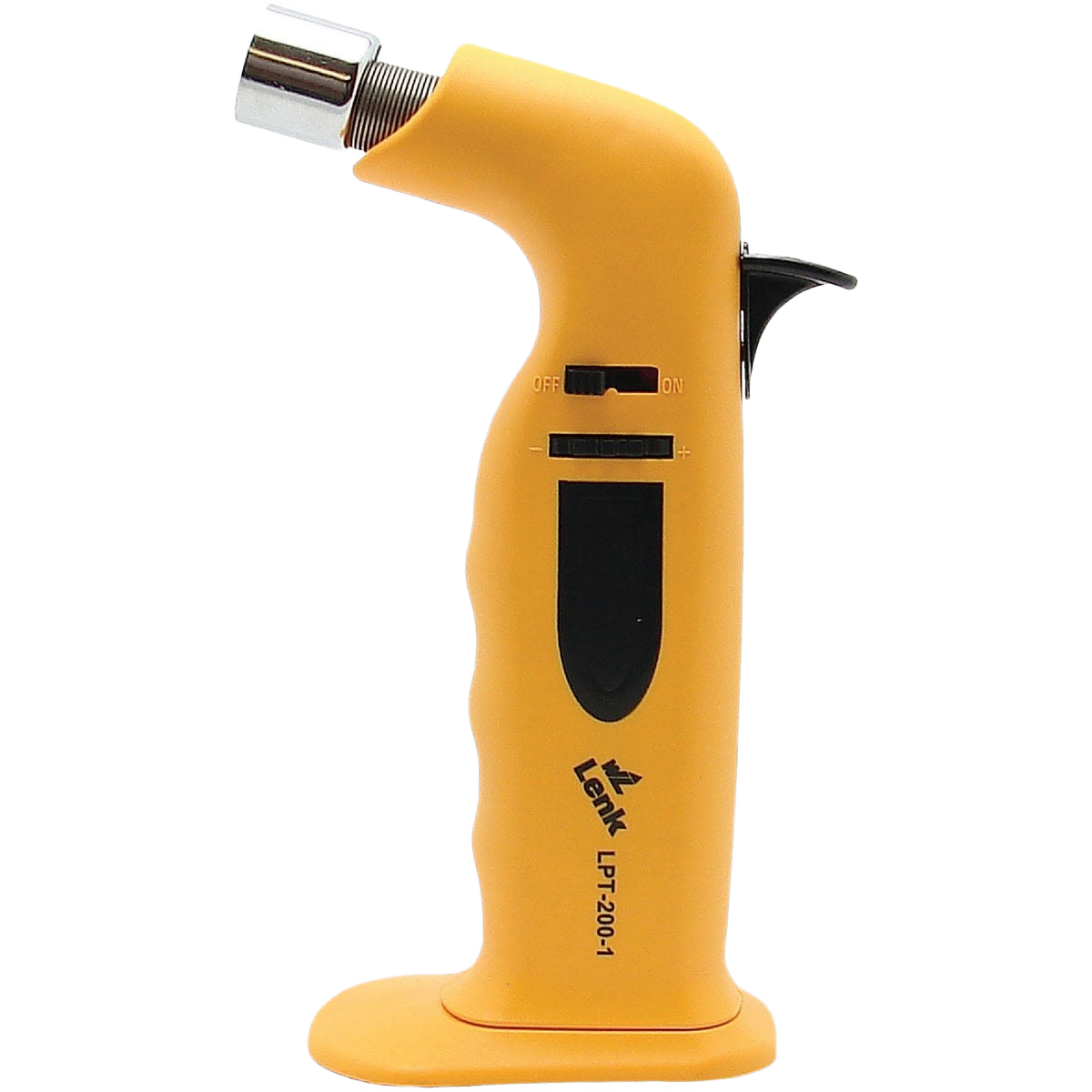 Yellow handheld micro torch with metal nozzle and adjustable controls for precision home improvement tasks