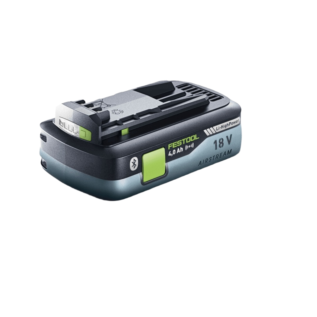 Compact 18V lithium-ion power tool battery pack with 4.0 Ah capacity and Bluetooth connectivity for efficient tool performance