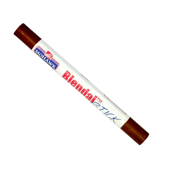 Dual-ended wood repair stick in burnt umber color for sanding, finishing, and touch-up applications in home improvement