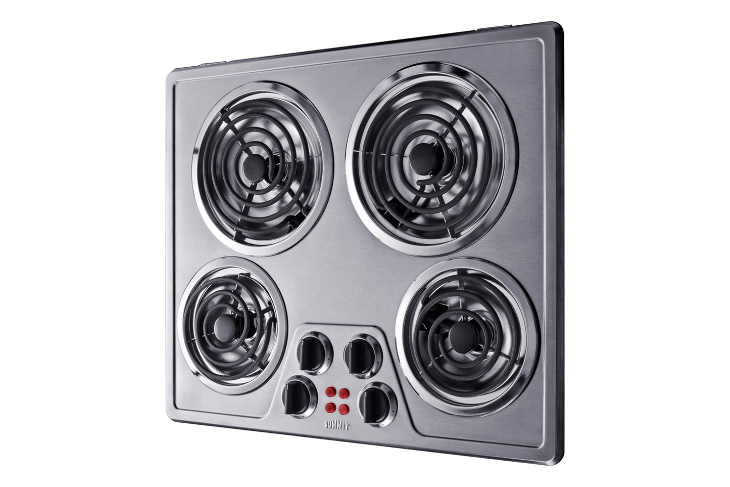 24" Wide 240V 4-Burner Coil Cooktop