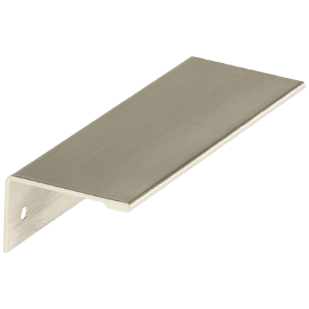 Satin nickel edge pull with minimalist flat design for modern cabinet and furniture hardware under $50 collection