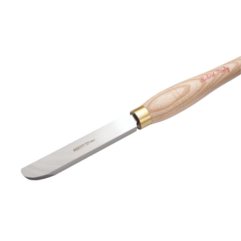 1-inch bowl scraper with polished wooden handle and high-speed steel blade from woodworking hand tools collection