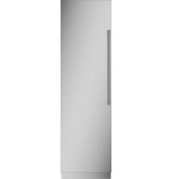 Tall integrated column freezer with sleek panel-ready stainless steel door in kitchen appliances collection