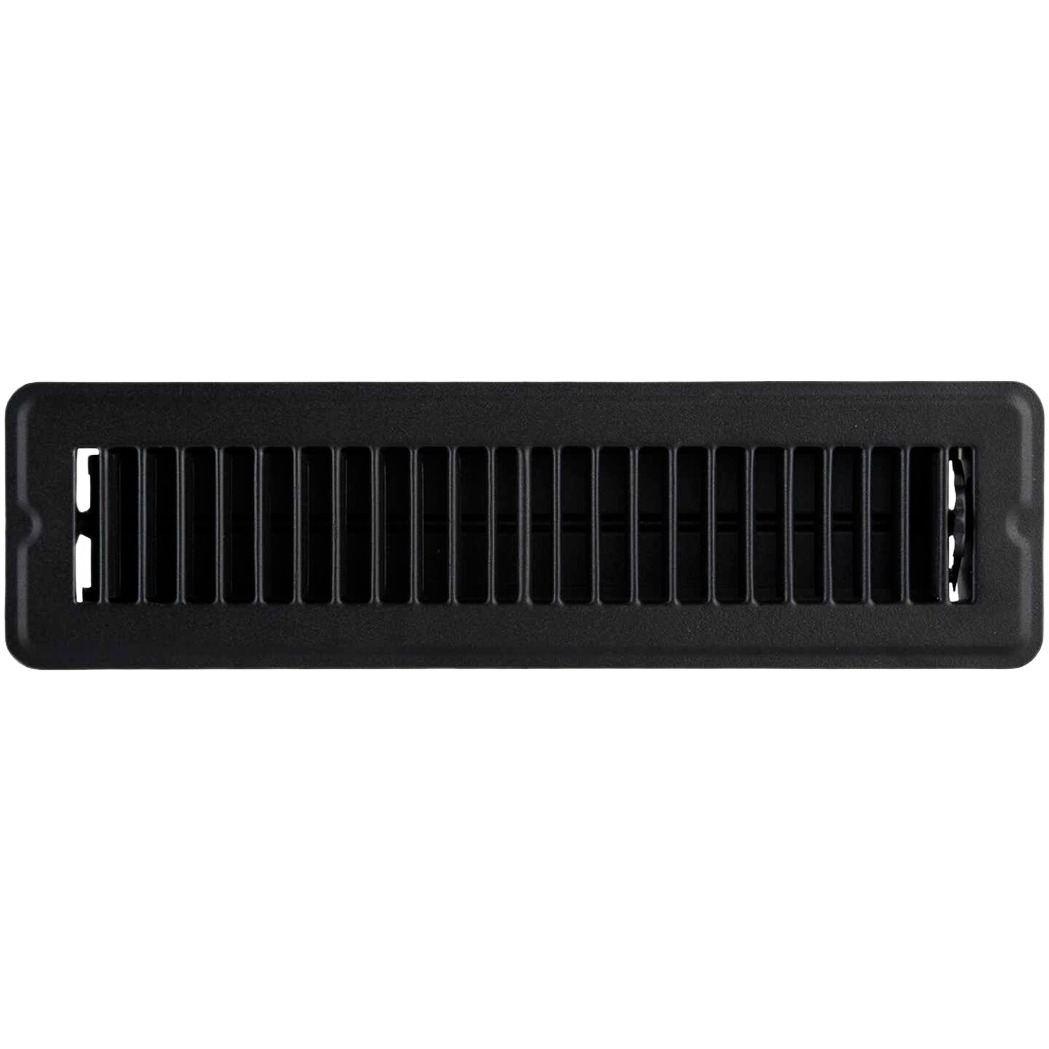 Matte black steel floor register for plumbing and home improvement under $50 in durable all-steel construction
