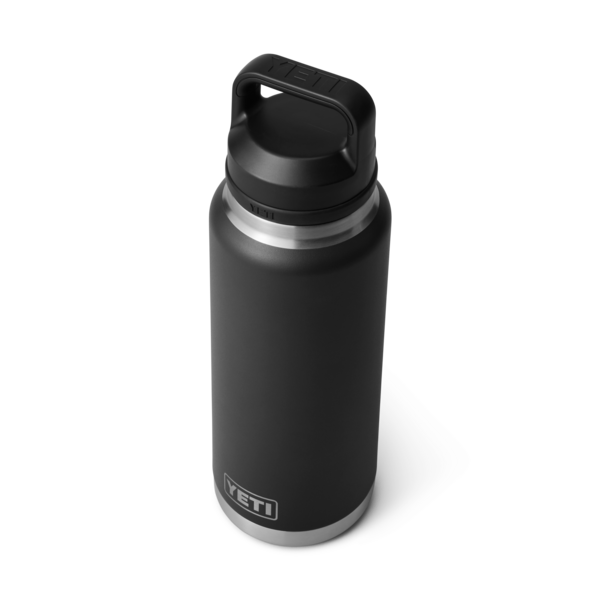 Matte black 36 oz stainless steel insulated bottle with durable black handle chug cap from Drinkware and Kitchen & Kitchenware collections under $100