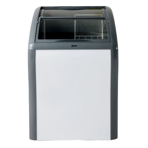 Commercial glass top chest freezer with dark gray trim in Freezers & Ice Makers and Kitchen & Kitchenware collections