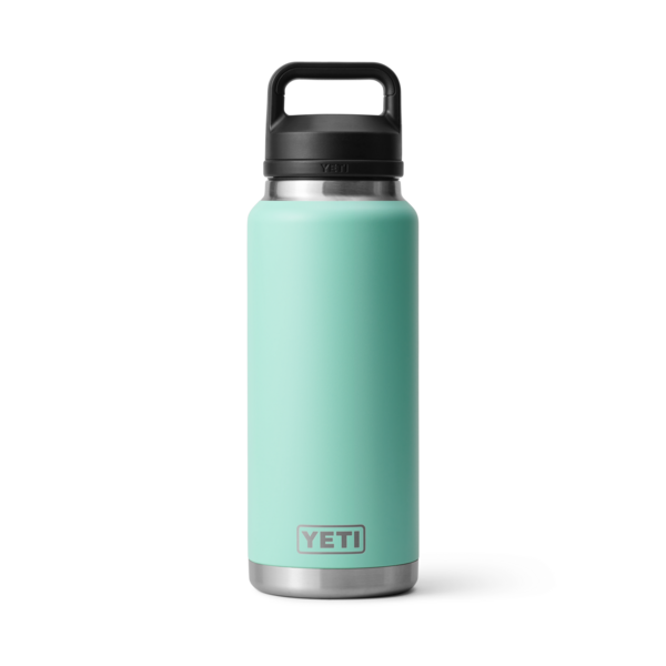 Mint green stainless steel insulated 36 oz bottle with black chug cap from Drinkware and Kitchen & Kitchenware under $100 collections