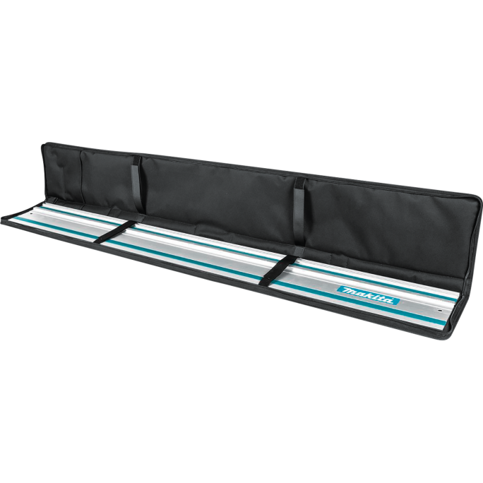 Black padded protective bag with straps designed for 59-inch guide rails in woodworking and tool accessories collections