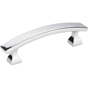 Polished chrome cabinet pull with 3-inch center spacing for furniture hardware and home improvement projects under $50