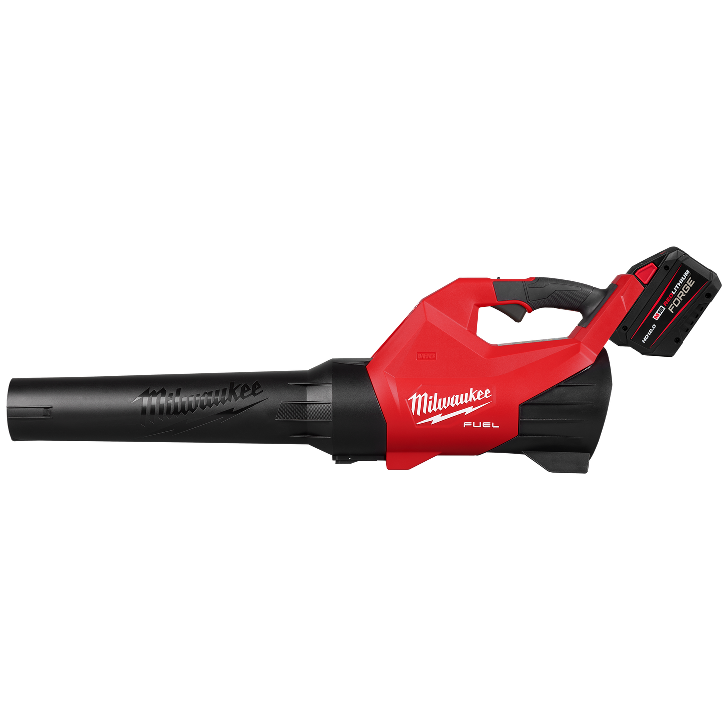 Red and black cordless blower with advanced battery for efficient outdoor cleaning and home improvement tasks