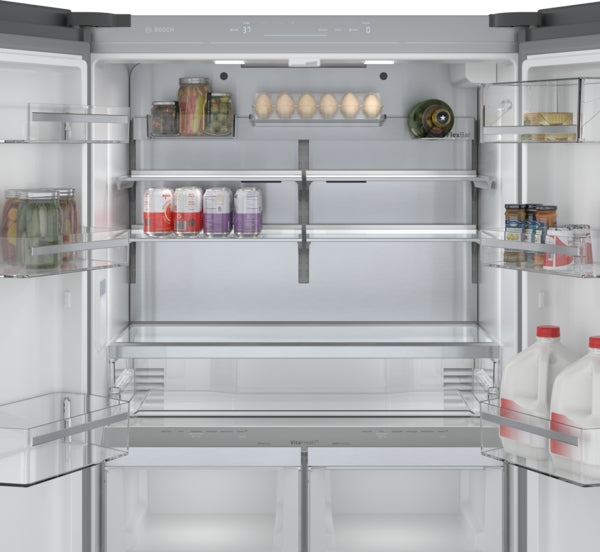 800 Series, French Door Bottom Mount Refrigerator, 36'', Black Stainless Steel