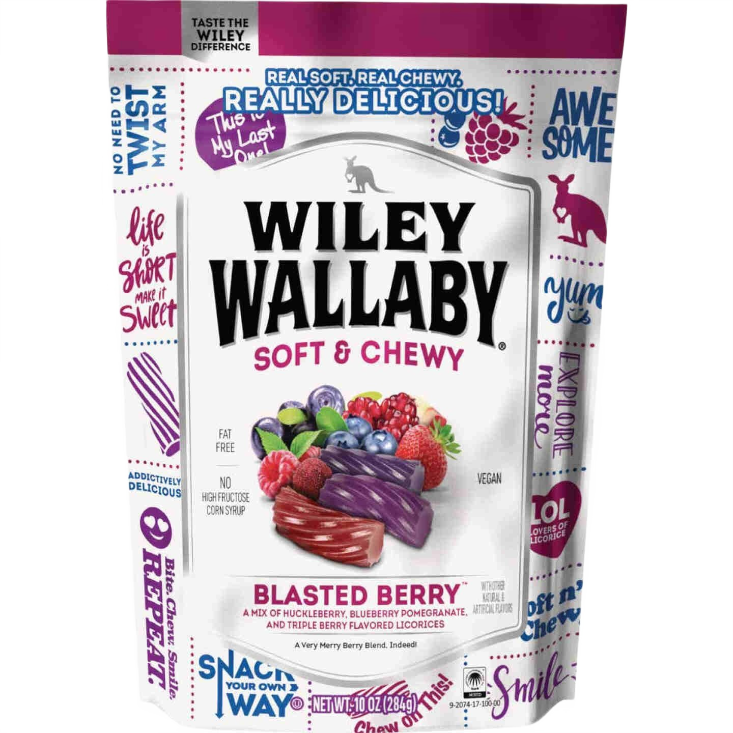 Wiley Wallaby soft chewy blasted berry licorice candy bag in Chocolates & Candies, Under $50 food collection