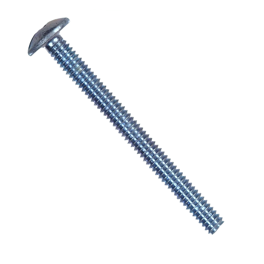 Zinc finish machine screw with truss head and full threading for fasteners in hardware and home improvement collections under $50