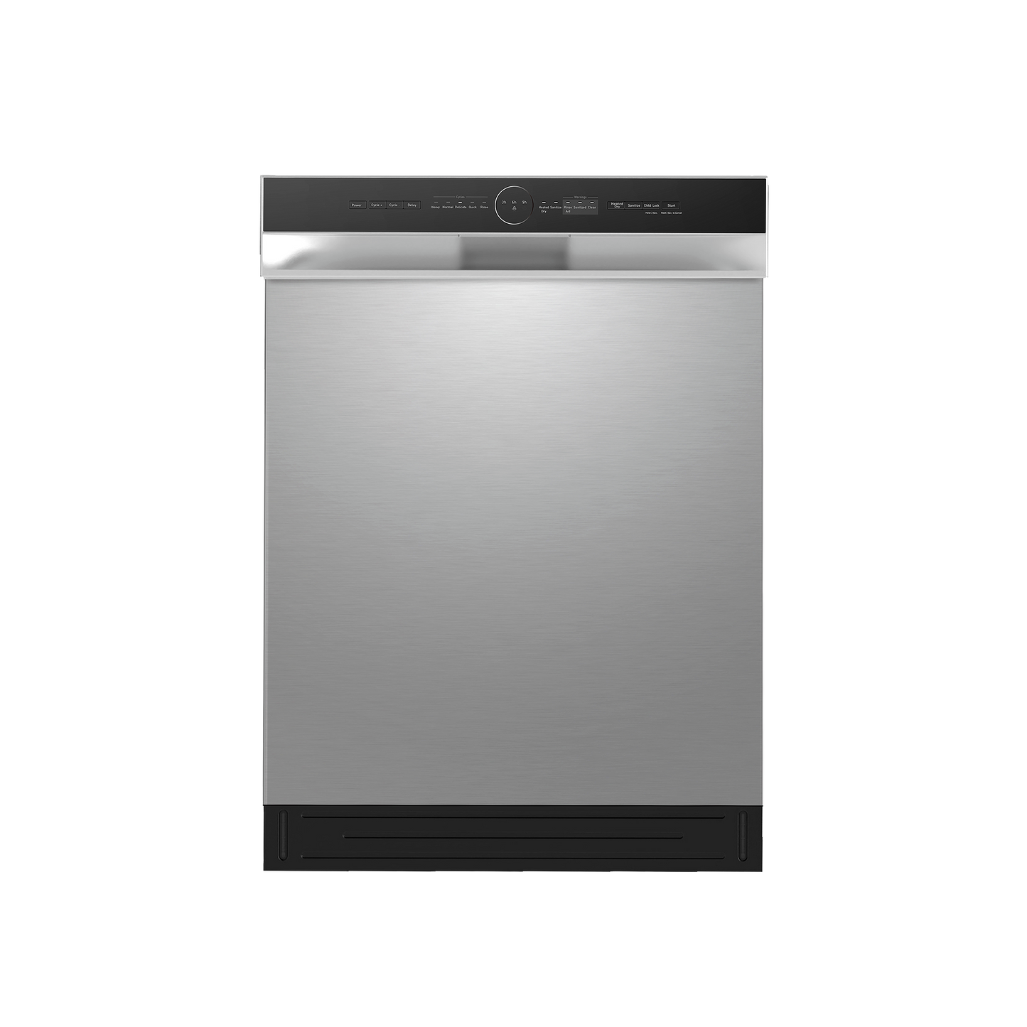 Stainless steel front control dishwasher with digital display, part of kitchen appliances and dishwashers collection