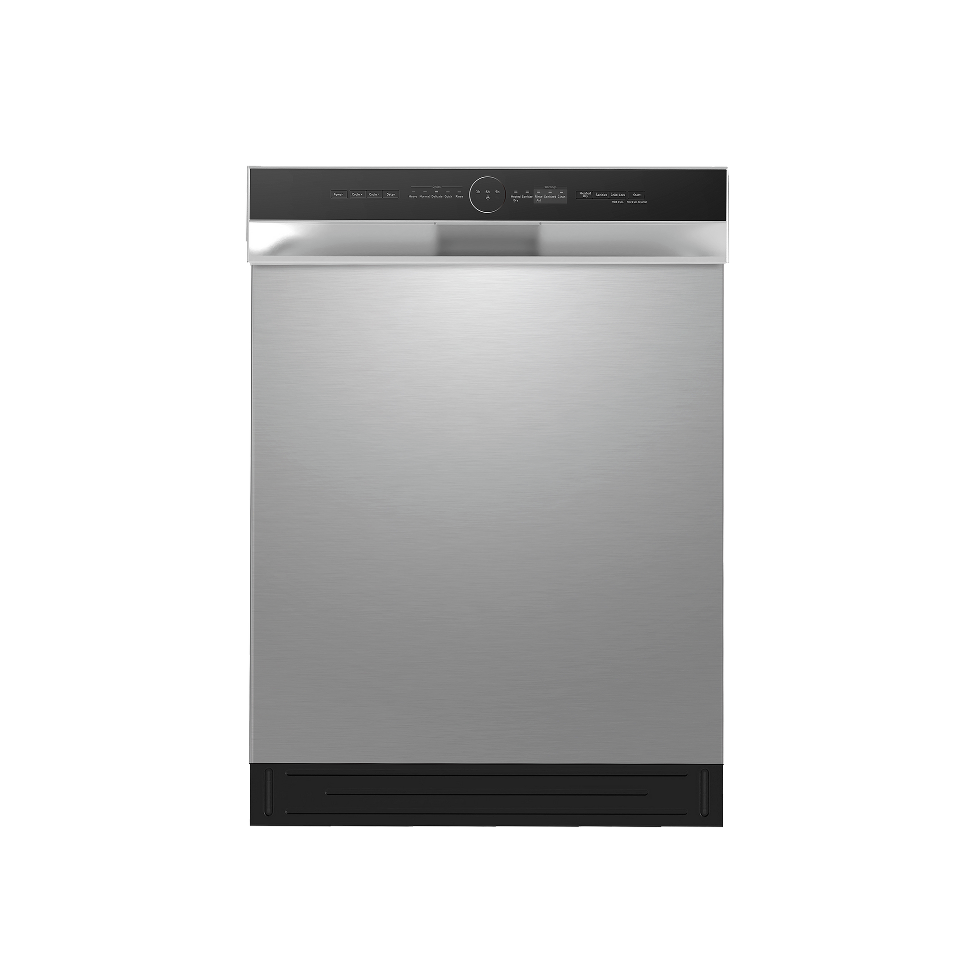 Stainless steel front control dishwasher with digital display, part of kitchen appliances and dishwashers collection