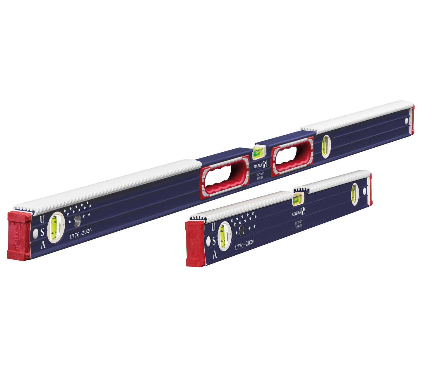 Stabila Limited Edition Patriotic Type 196 Heavy Duty Mason 24" and 48" Level Set