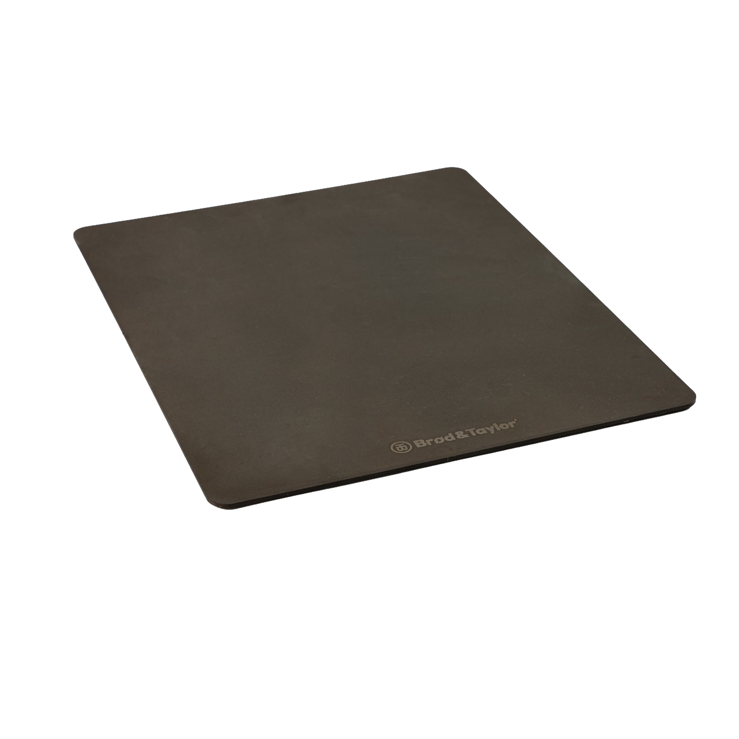 Rectangular black steel baking surface with subtle logo, designed for Kitchenware and Bakeware collections.