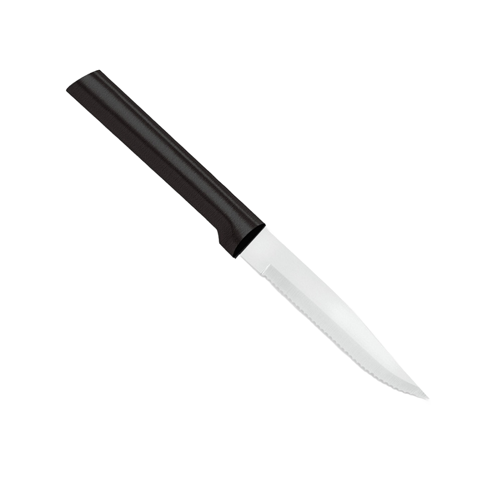 Serrated steak knife with dark handle in kitchen utensils and cooking tools under $50 collection