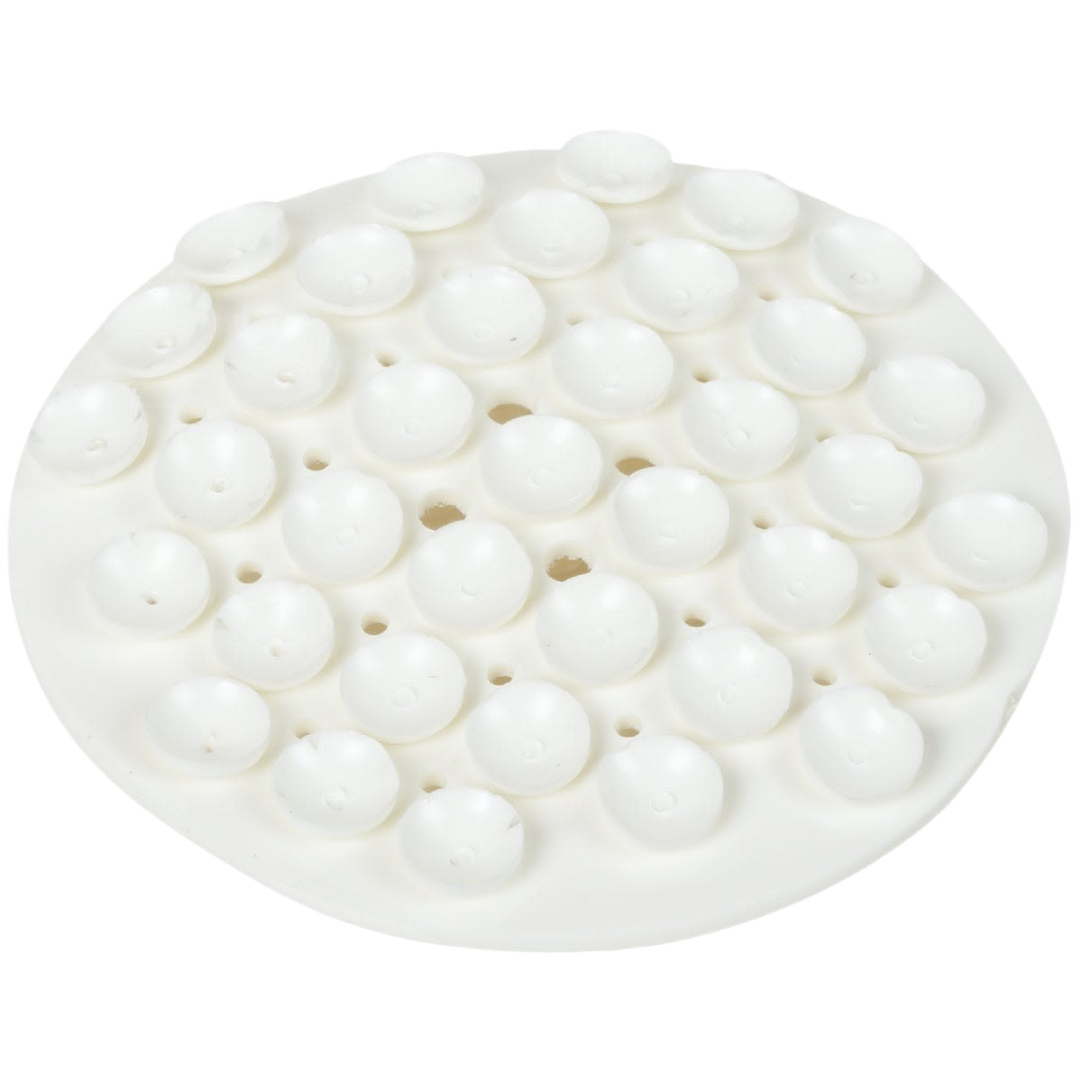 Round white rubber suction cup pad for secure attachment in home improvement and kitchenware collections under $50