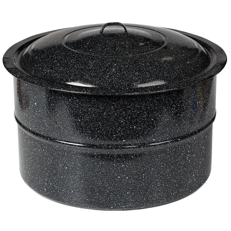 33-quart black speckled graniteware covered preserving canner for kitchenware and cooking use under $100